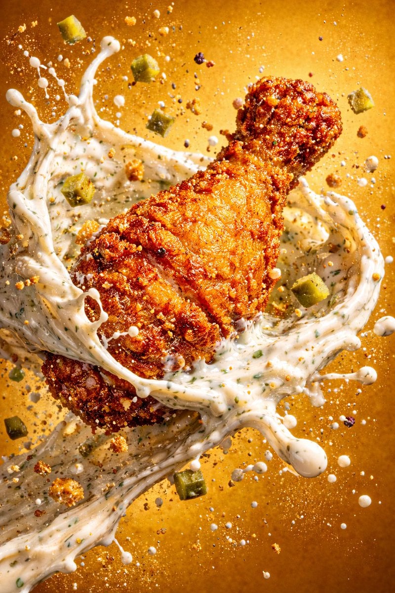 Giant Fried Chicken Leg Fantasy Scene (2)