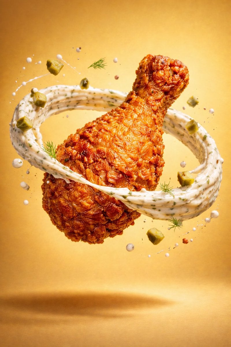 Giant Fried Chicken Leg Fantasy Scene (3)