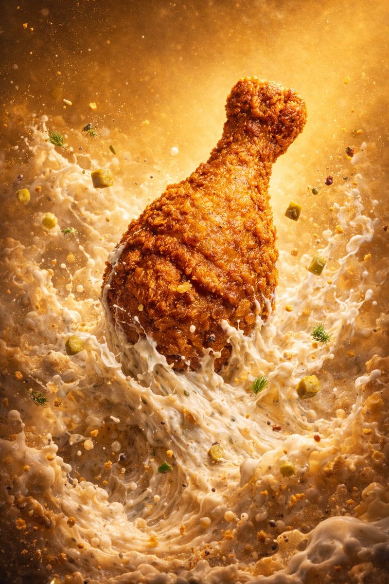 Giant Fried Chicken Leg Fantasy Scene (4)