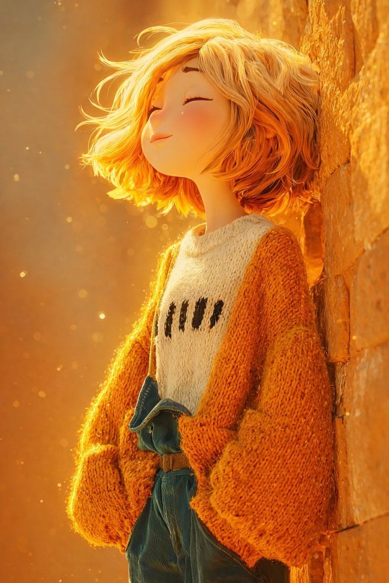 Golden Hour Rustic Village 3D Character (2)