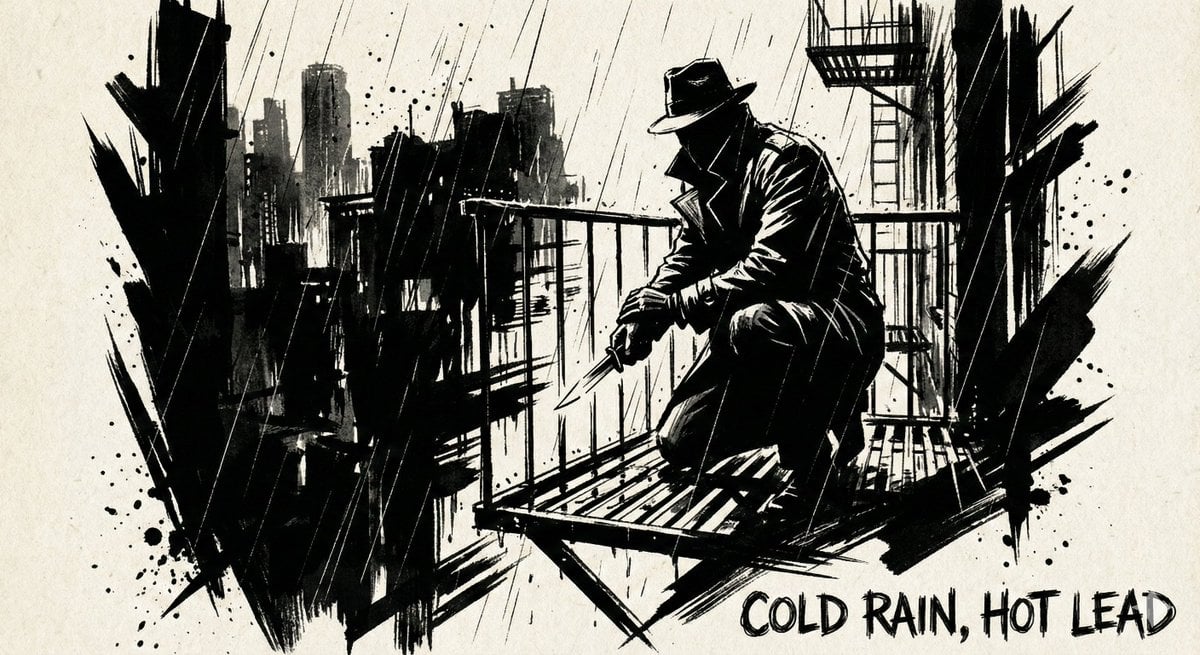 Ink Noir Splatter Portrait Illustration (3)