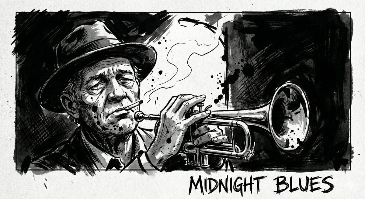 Ink Noir Splatter Portrait Illustration (4)