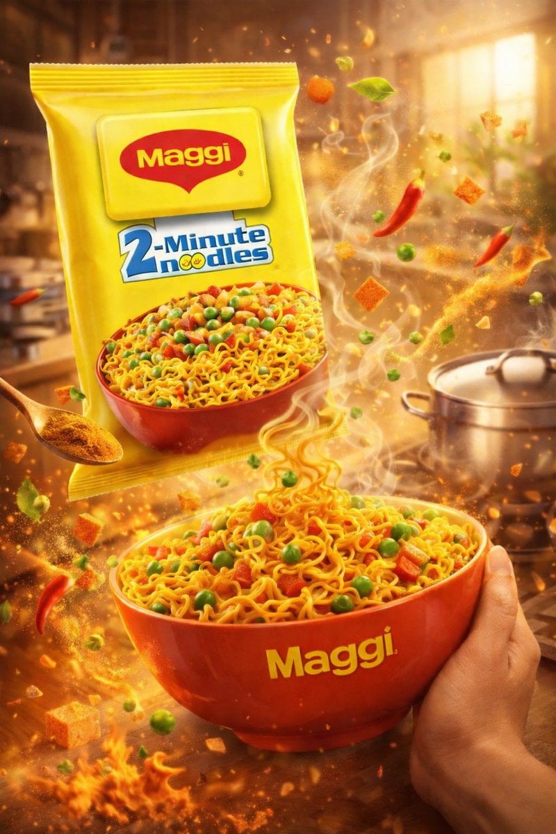 Instant Noodle Brand Food Ad Poster (2)