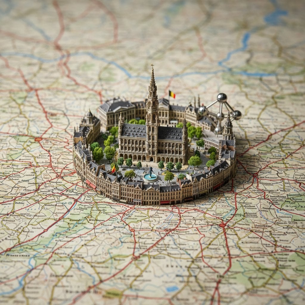 Country Landmarks Rising from Map (3)