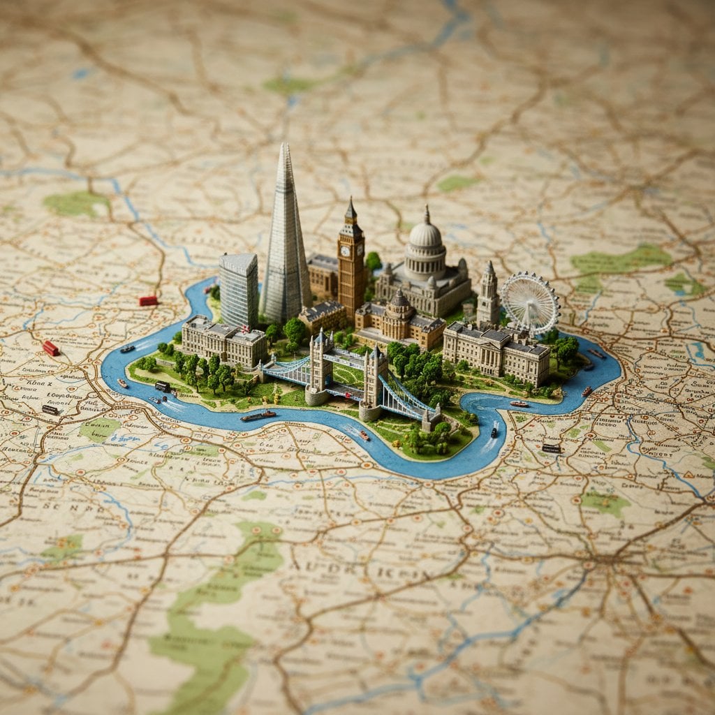 Country Landmarks Rising from Map (4)