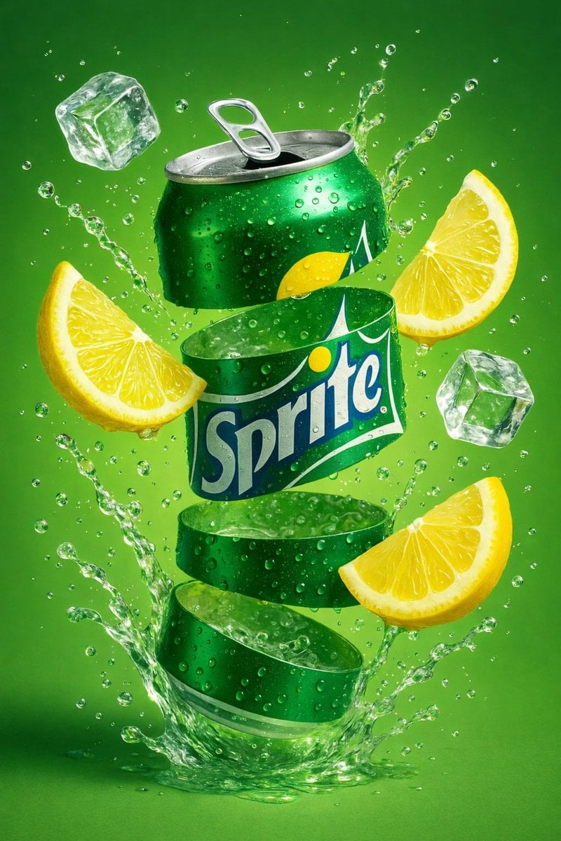 Soda Can Splash with Sliced Fruit Ad (3)