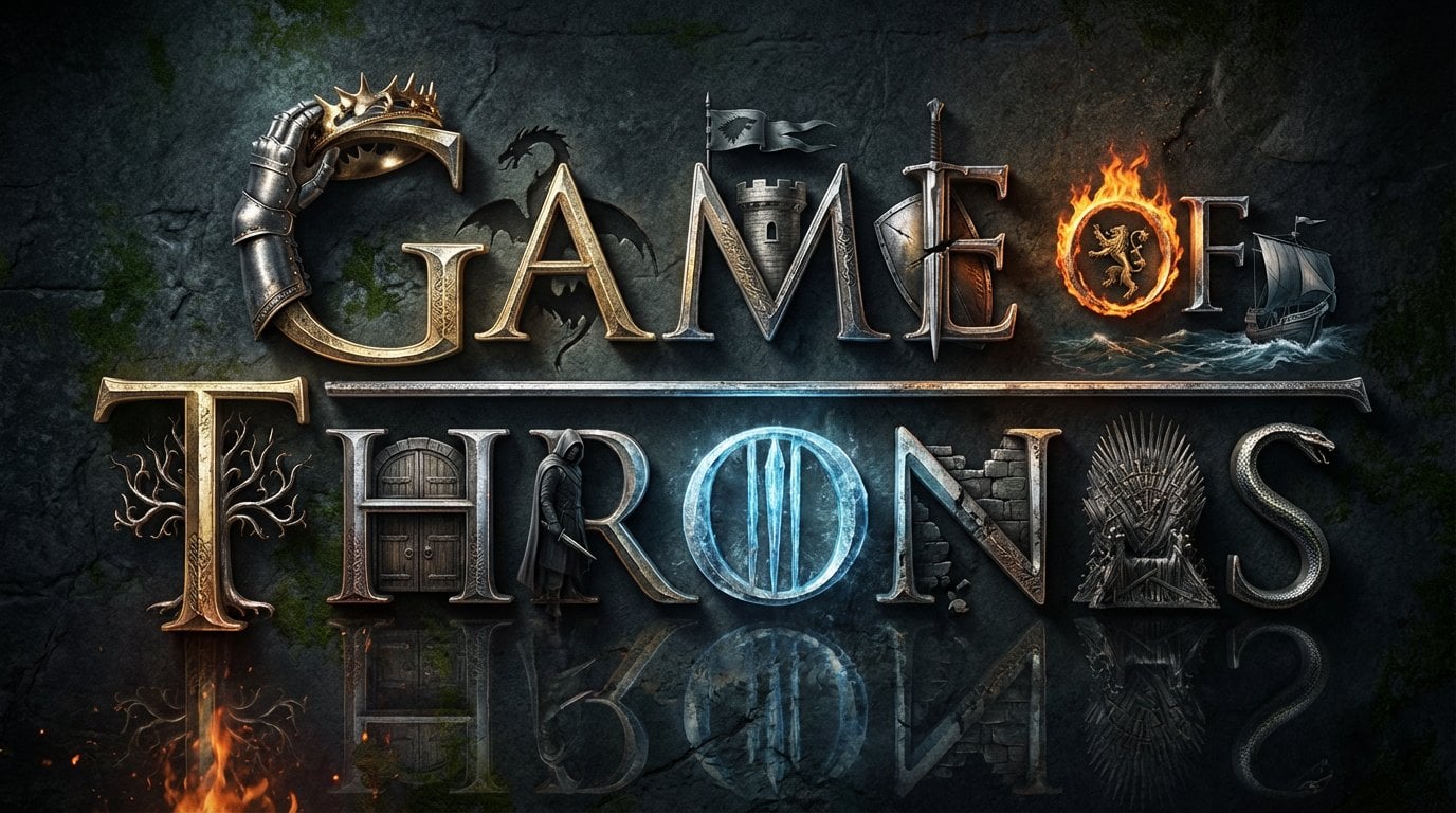 3D Metallic Movie Title Typography (4)