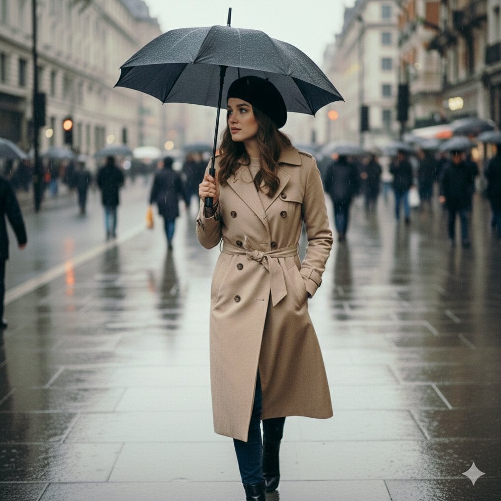 Umbrella Walk Through Crowded Street (2)