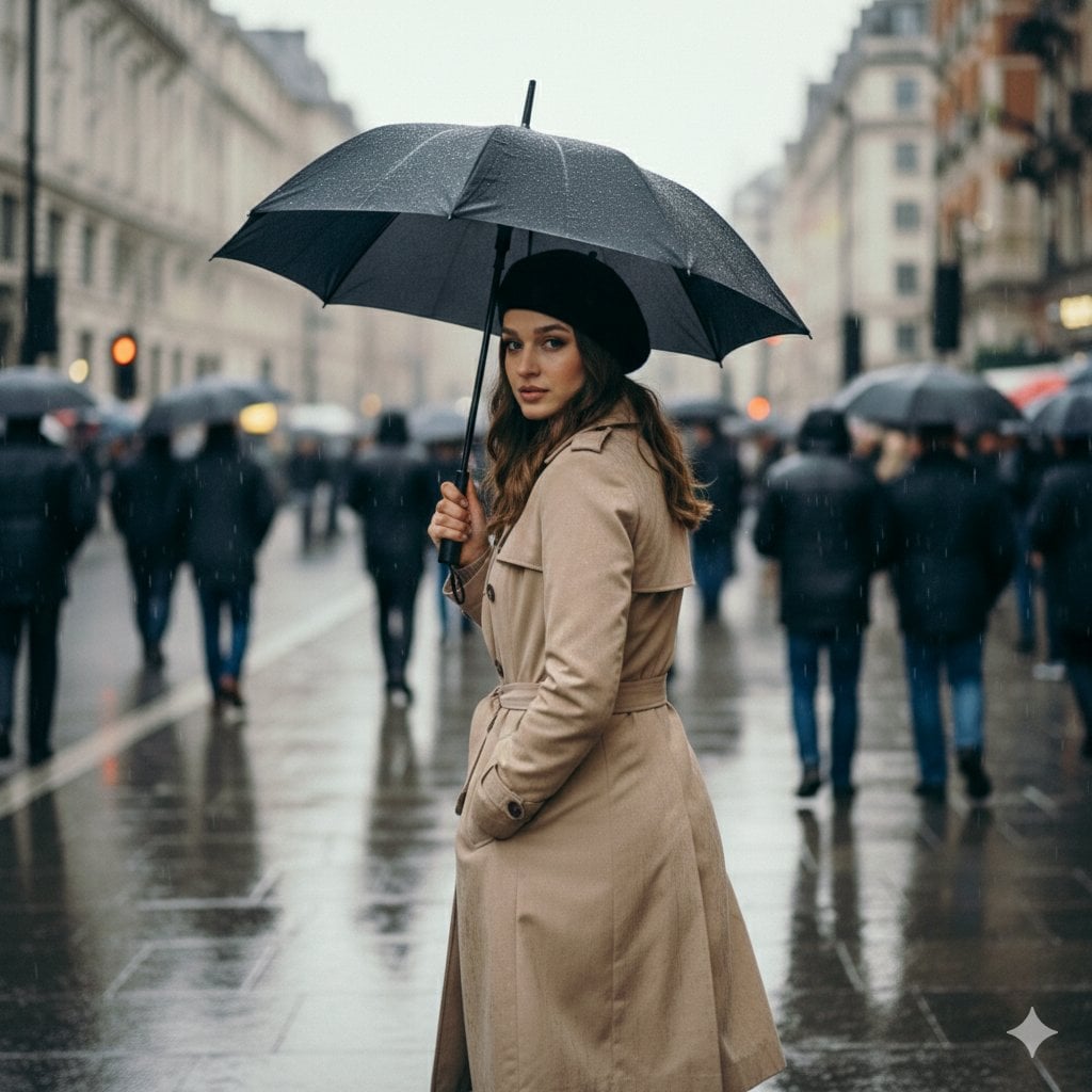 Umbrella Walk Through Crowded Street (3)