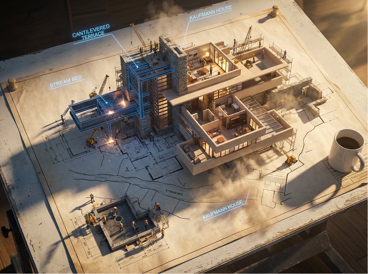 Blueprint Building Rising Off Table (4)