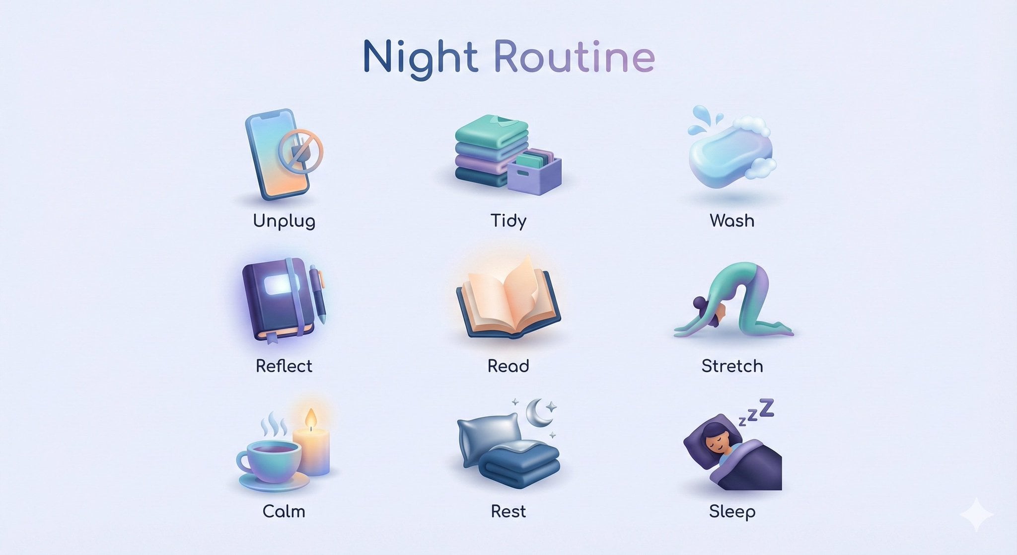 Routine Steps Icon Collection (4)