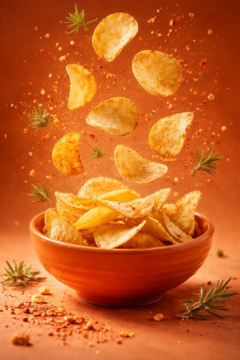 Grilled Wraps & Chips Floating Food Photo (4)