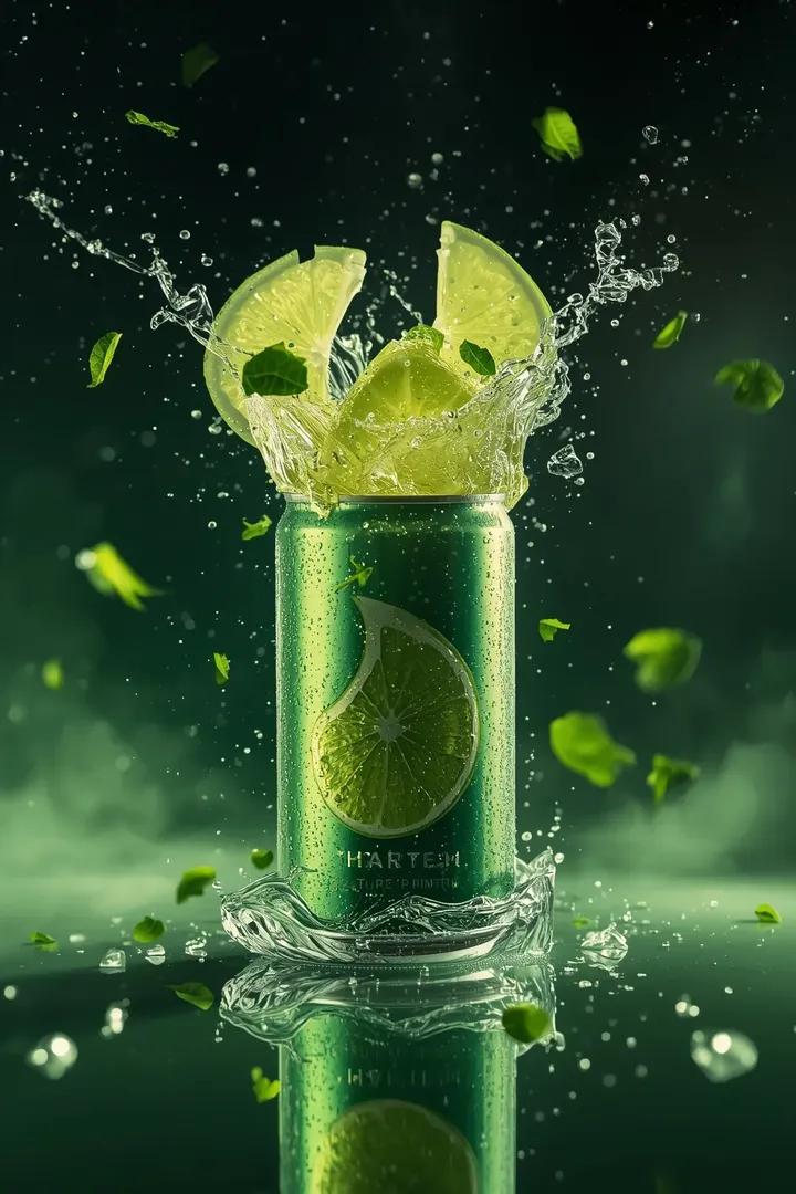 Lime Soda Can Low-Angle Hero Ad Shot (4)