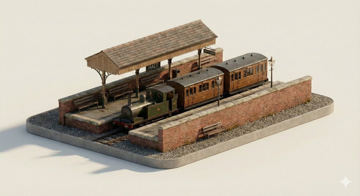 Isometric Transit Stop Mini Diorama (3)