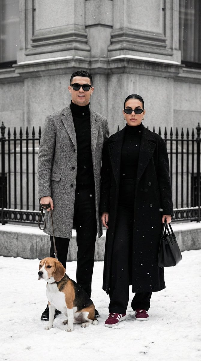 Urban Winter Couple Fashion Portrait (2)