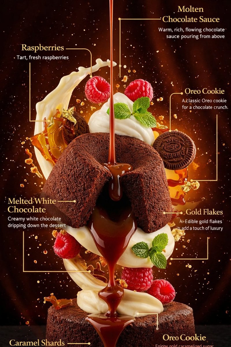 Floating Cake Slice Stack Dessert Photo (2)