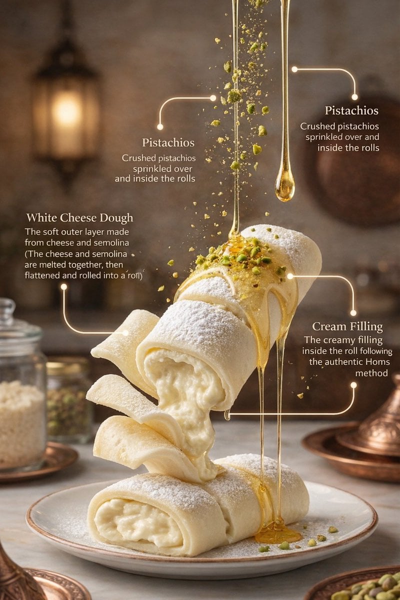 Floating Cake Slice Stack Dessert Photo (3)