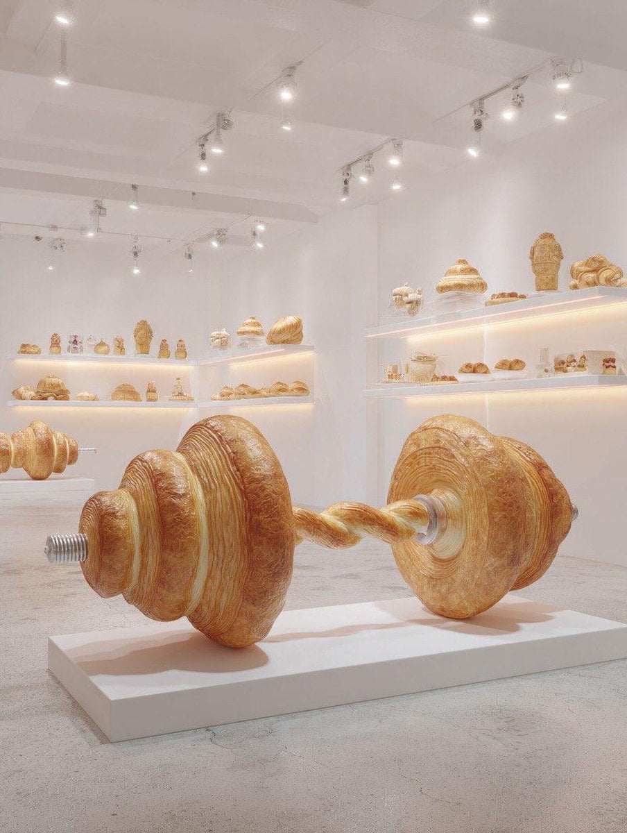 Croissant Sports Equipment Sculpture (2)