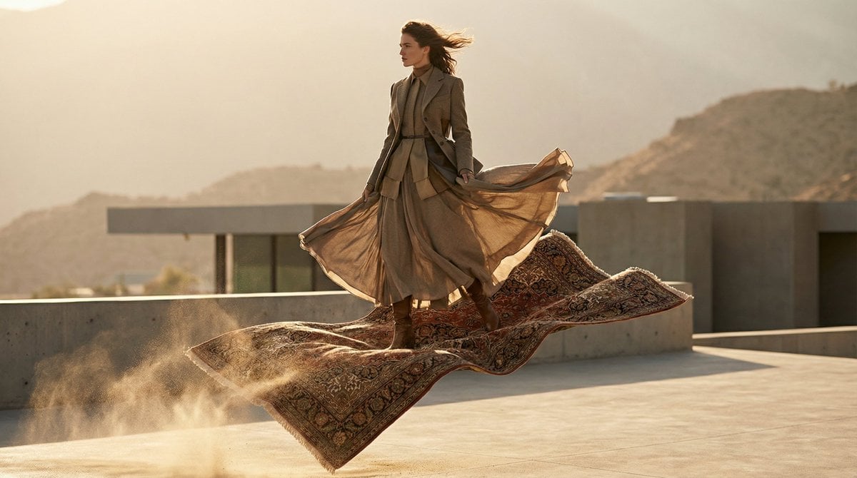 Fashion Model on Flying Magic Carpet (2)