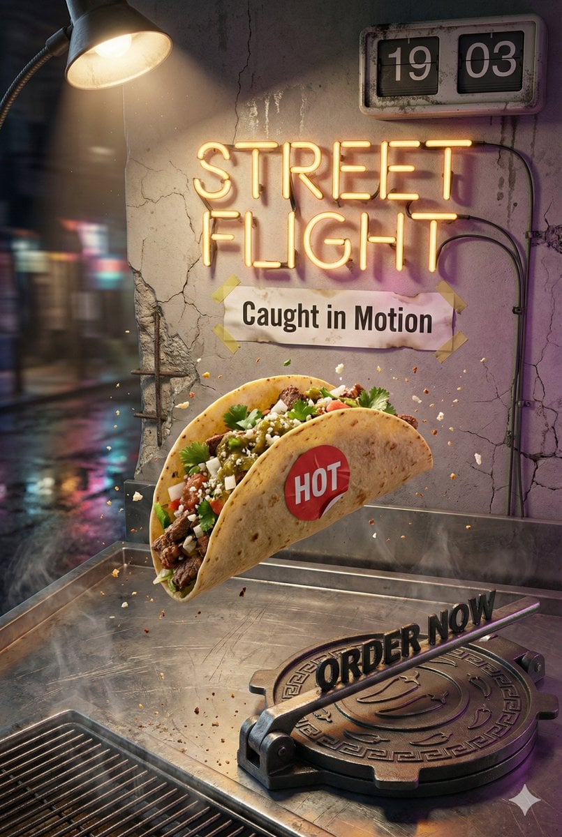 Taco Photo Turned 2:3 Food Poster (2)