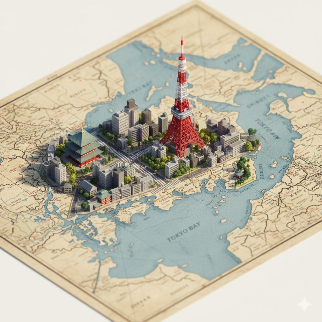 Isometric City Map Miniature on Table (2)