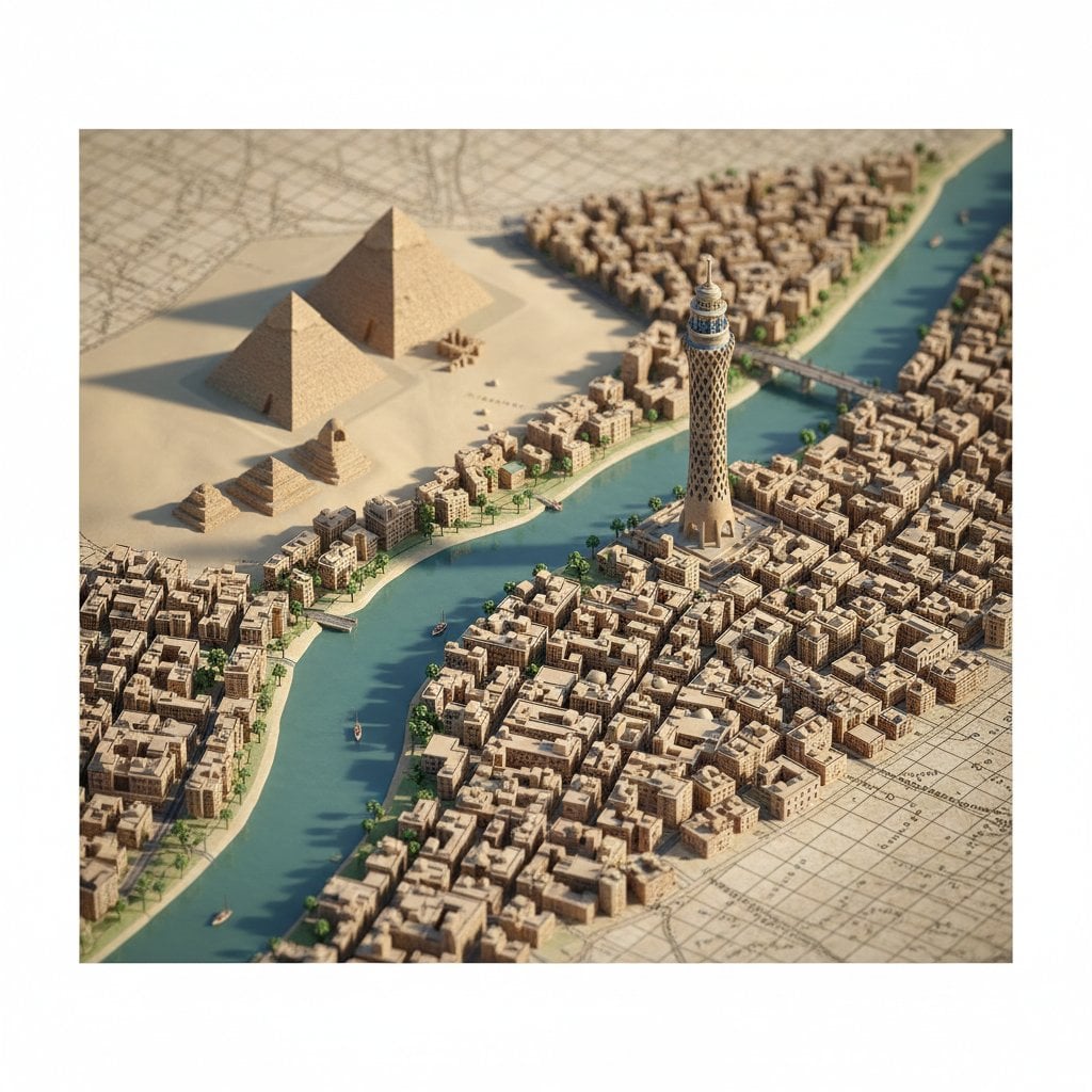 Isometric City Map Miniature on Table (4)