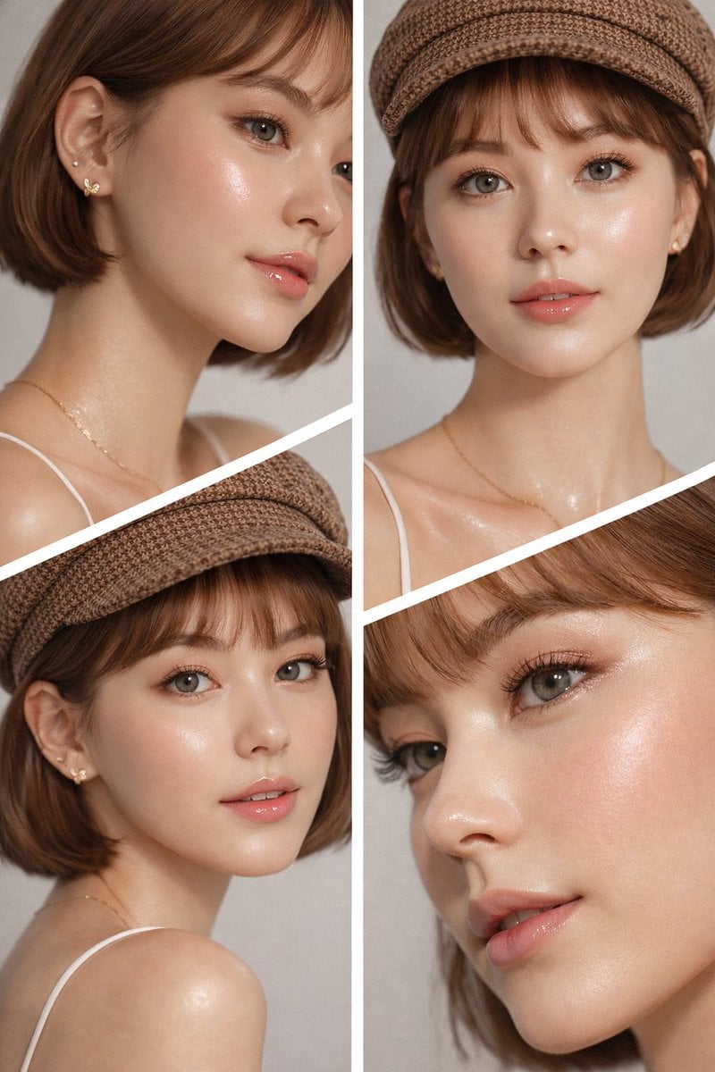 Four-Panel Beauty Editorial Split Collage (2)