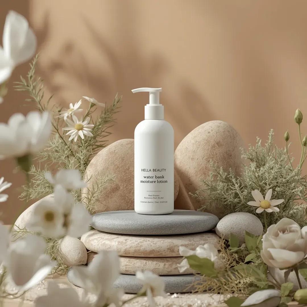 Matte White Pump Bottle Skincare Shot (3)