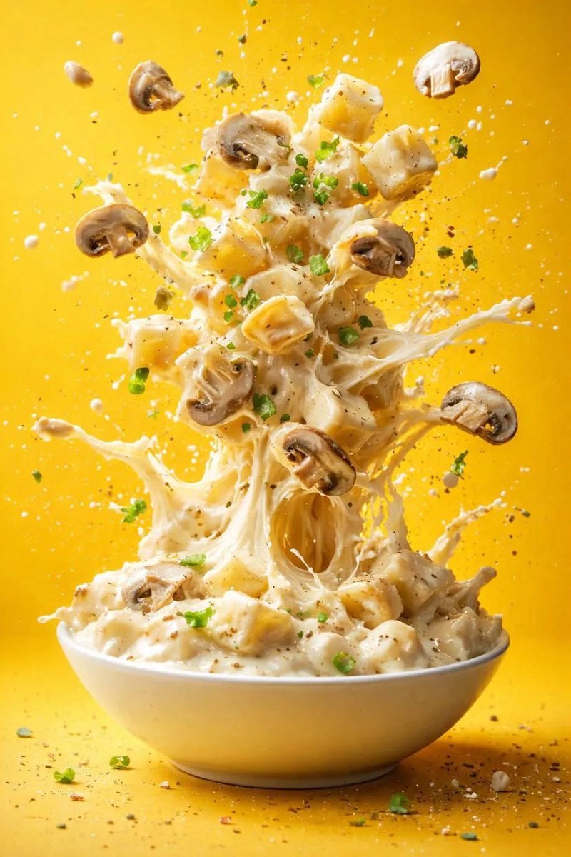 Salad Ingredients Exploding from Bowl (3)