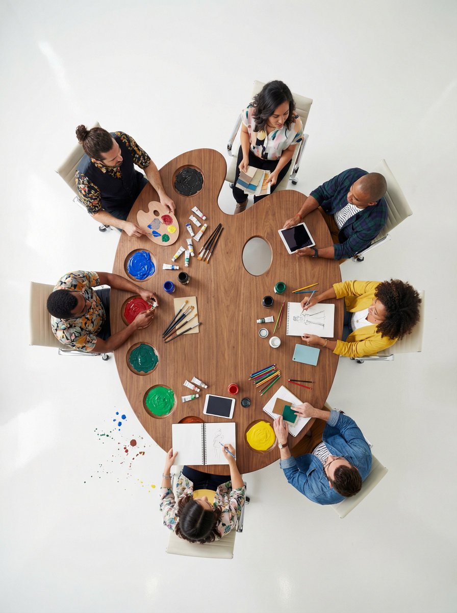 Conference Table Top-Down Flat Lay Art (3)