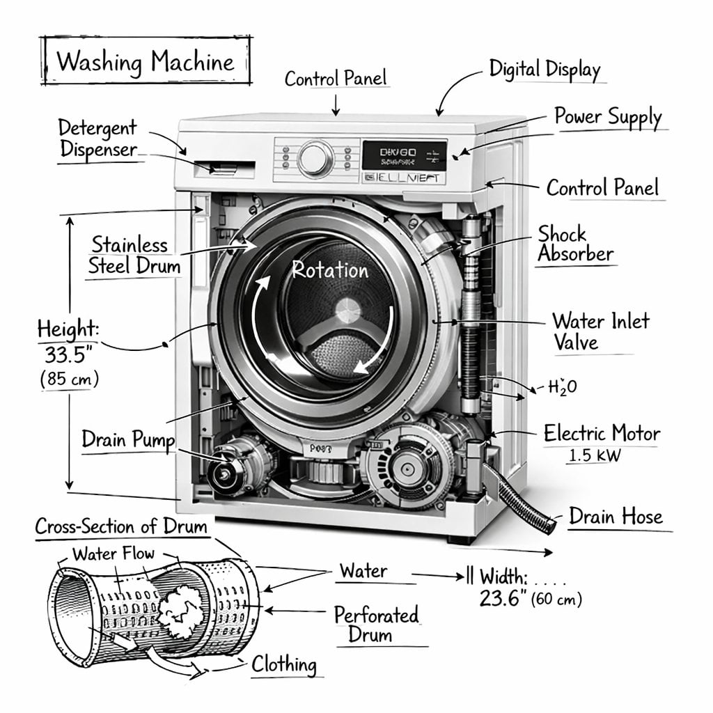Washing Machine Technical Infographic (3)