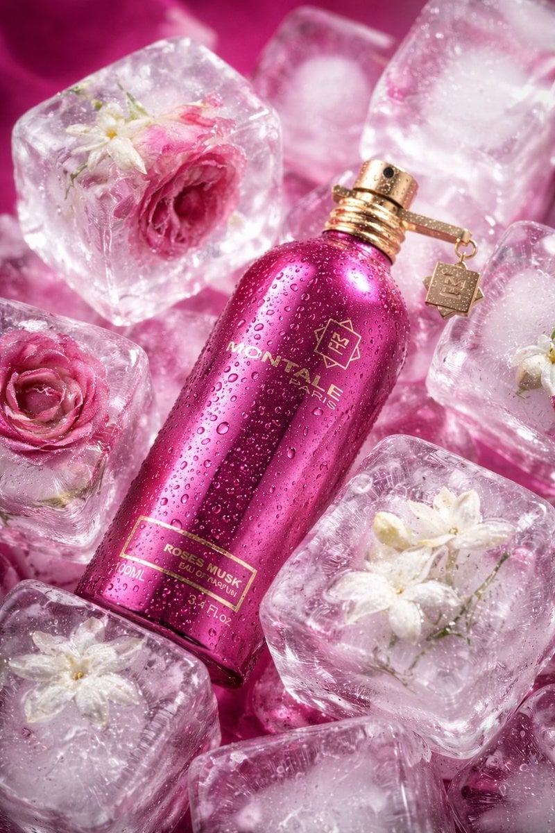 Pink Perfume Mist in Hand Studio Shot (2)