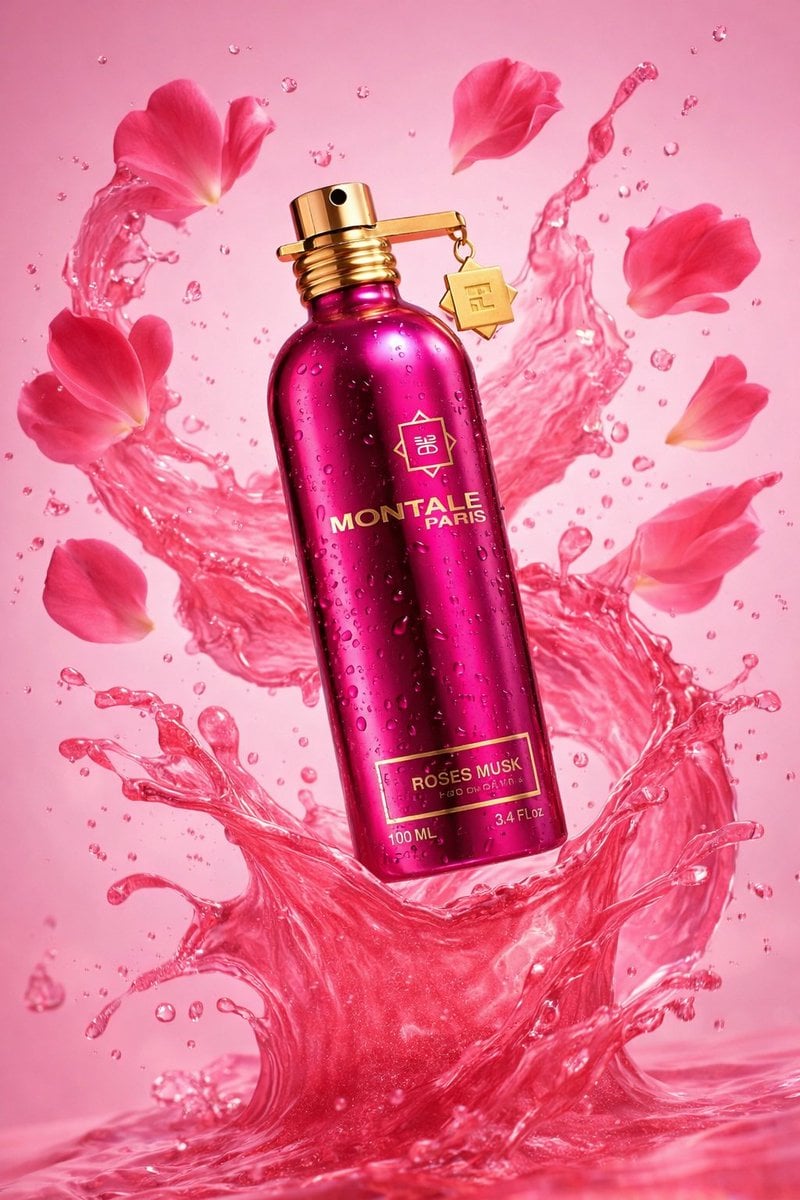 Pink Perfume Mist in Hand Studio Shot (3)