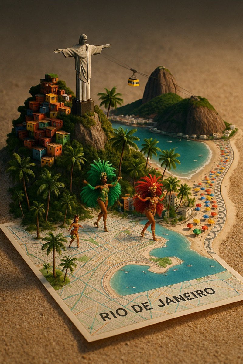 Miniature City Rising from Street Map (3)
