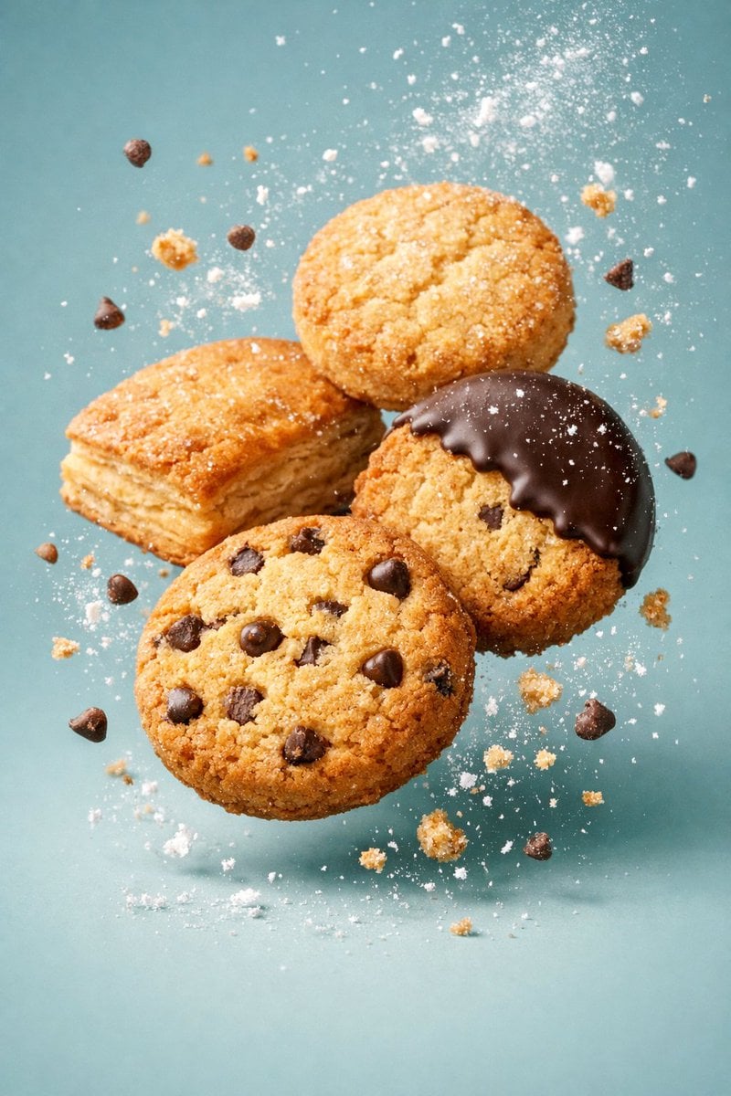 Floating Biscuit Cookies Ingredient Shot (3)