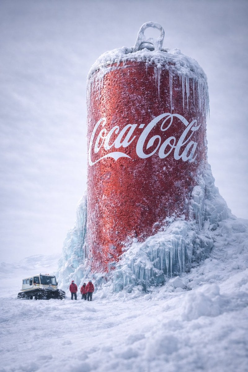 Energy Drink Can Frozen in Arctic Ice (3)