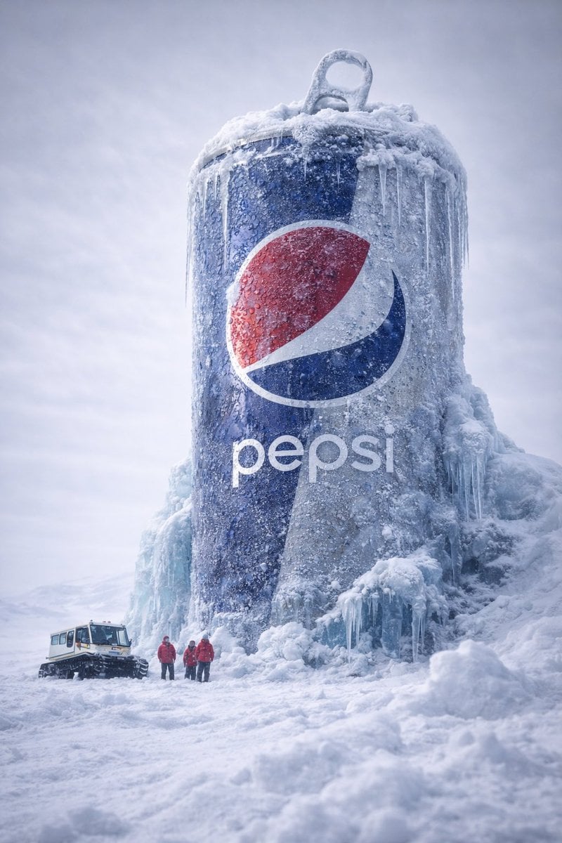 Energy Drink Can Frozen in Arctic Ice (4)