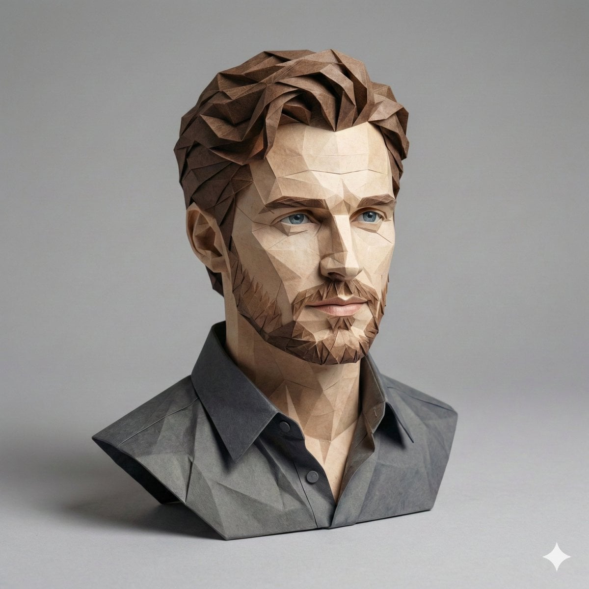 Origami Paper Person Figure Render (2)