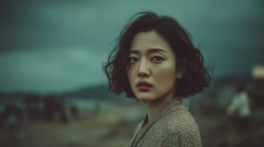 Sunset Side-Profile East Asian Portrait (2)