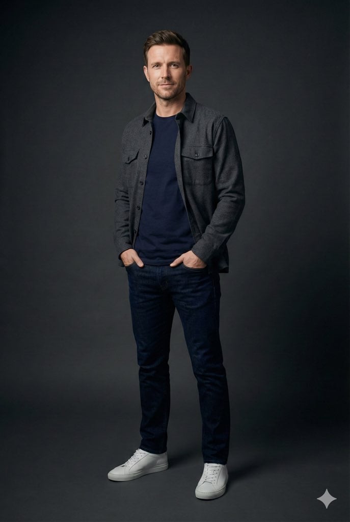 Natural British Man Studio Portrait (2)