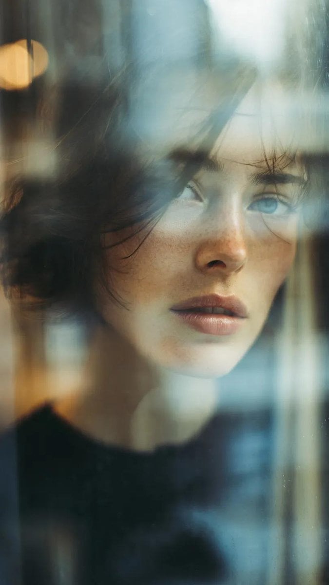 Glass Window Reflection Fashion Shot (2)