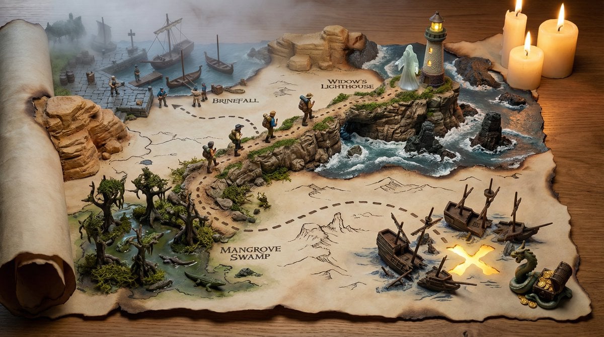 Treasure Map Erupting into 3D Quest (2)