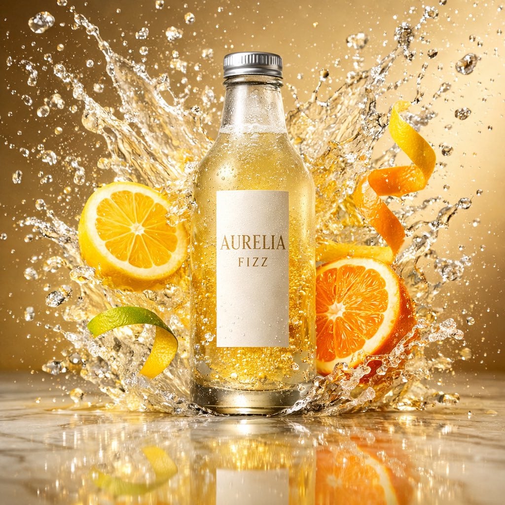 Citrus Tonic Bottle High-Speed Splash (2)