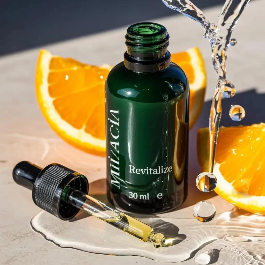 Green Glass Serum Bottle Luxury Shot (2)