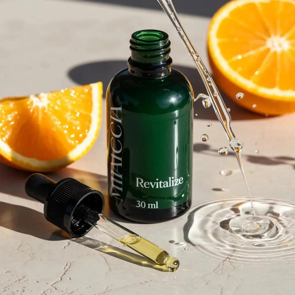 Green Glass Serum Bottle Luxury Shot (3)