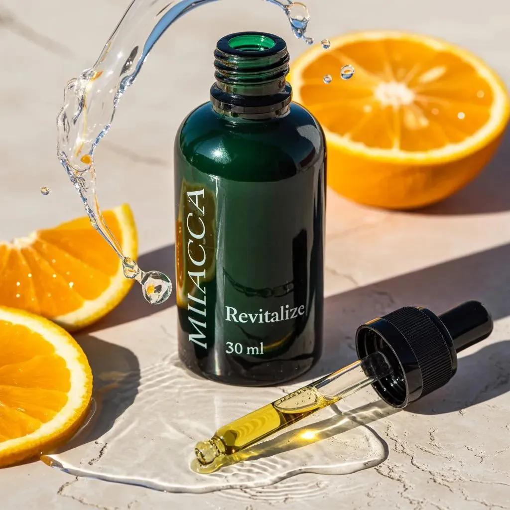 Green Glass Serum Bottle Luxury Shot (4)