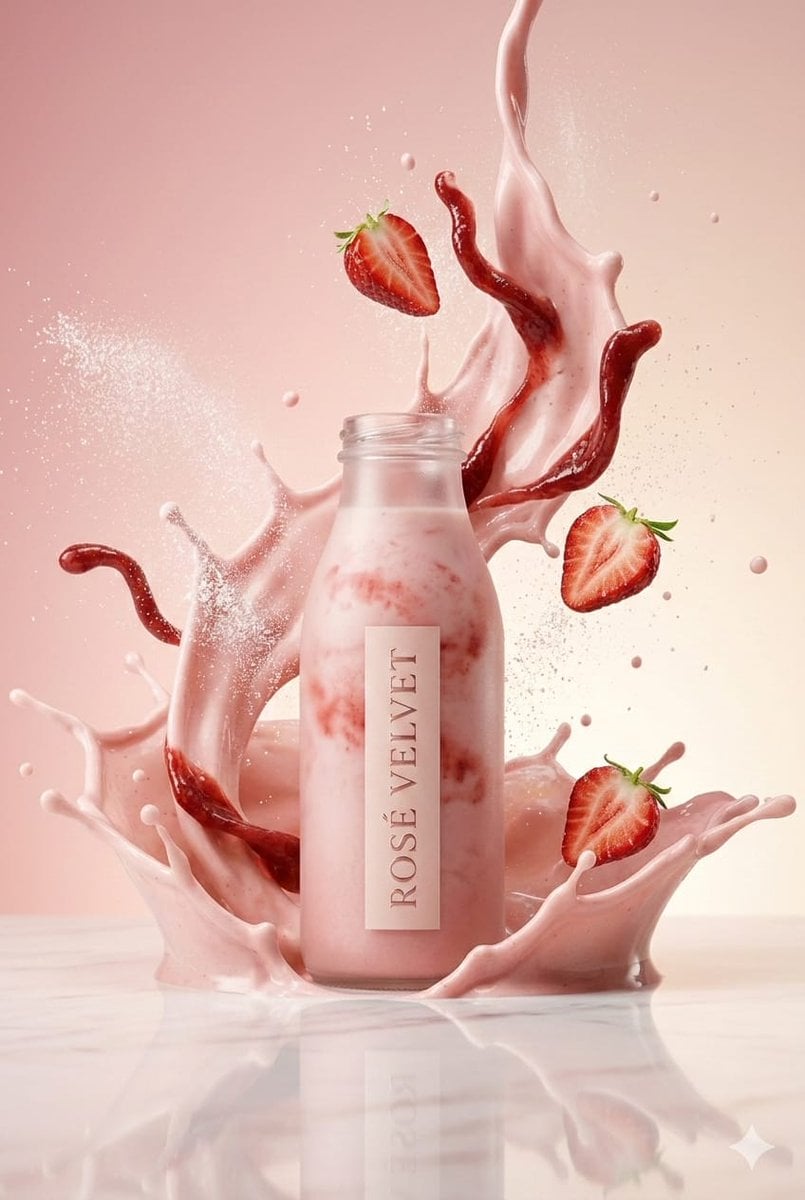 Rose Velvet Strawberry Shake Bottle Ad (2)