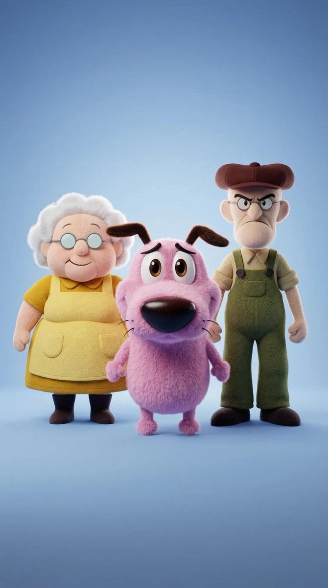 Plush Cartoon Character 3D Render (2)