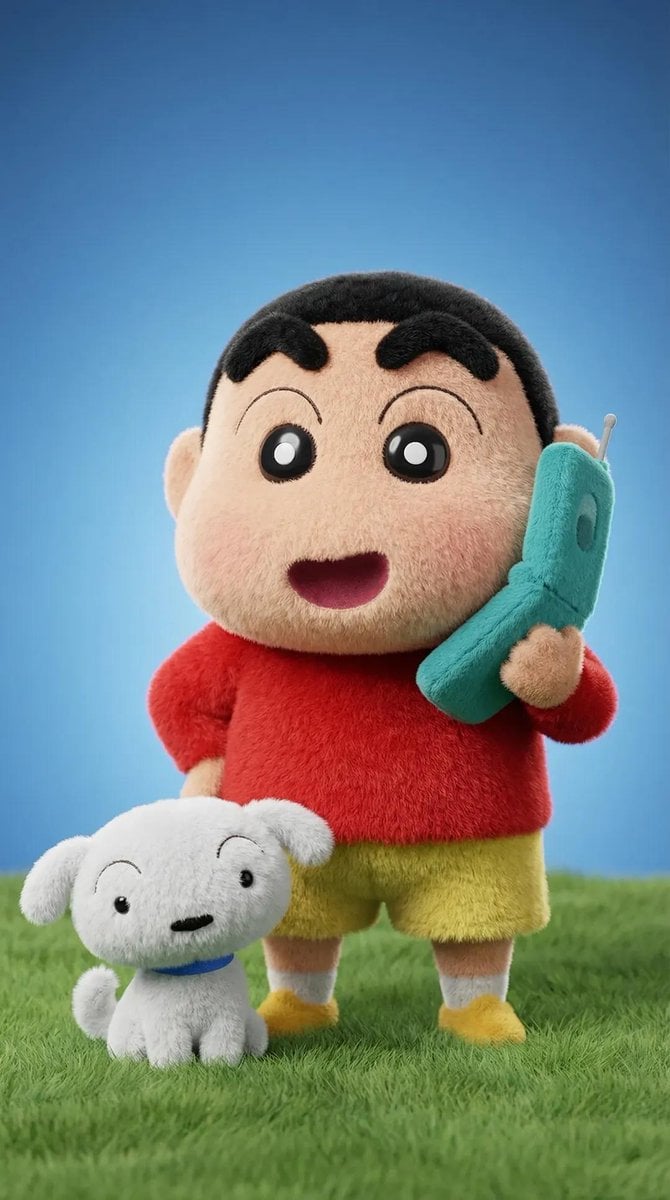 Plush Cartoon Character 3D Render (3)
