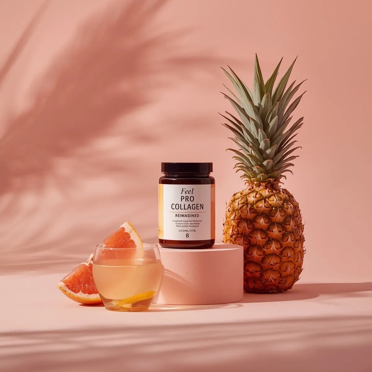 Collagen Jar on Pastel Peach Backdrop (2)